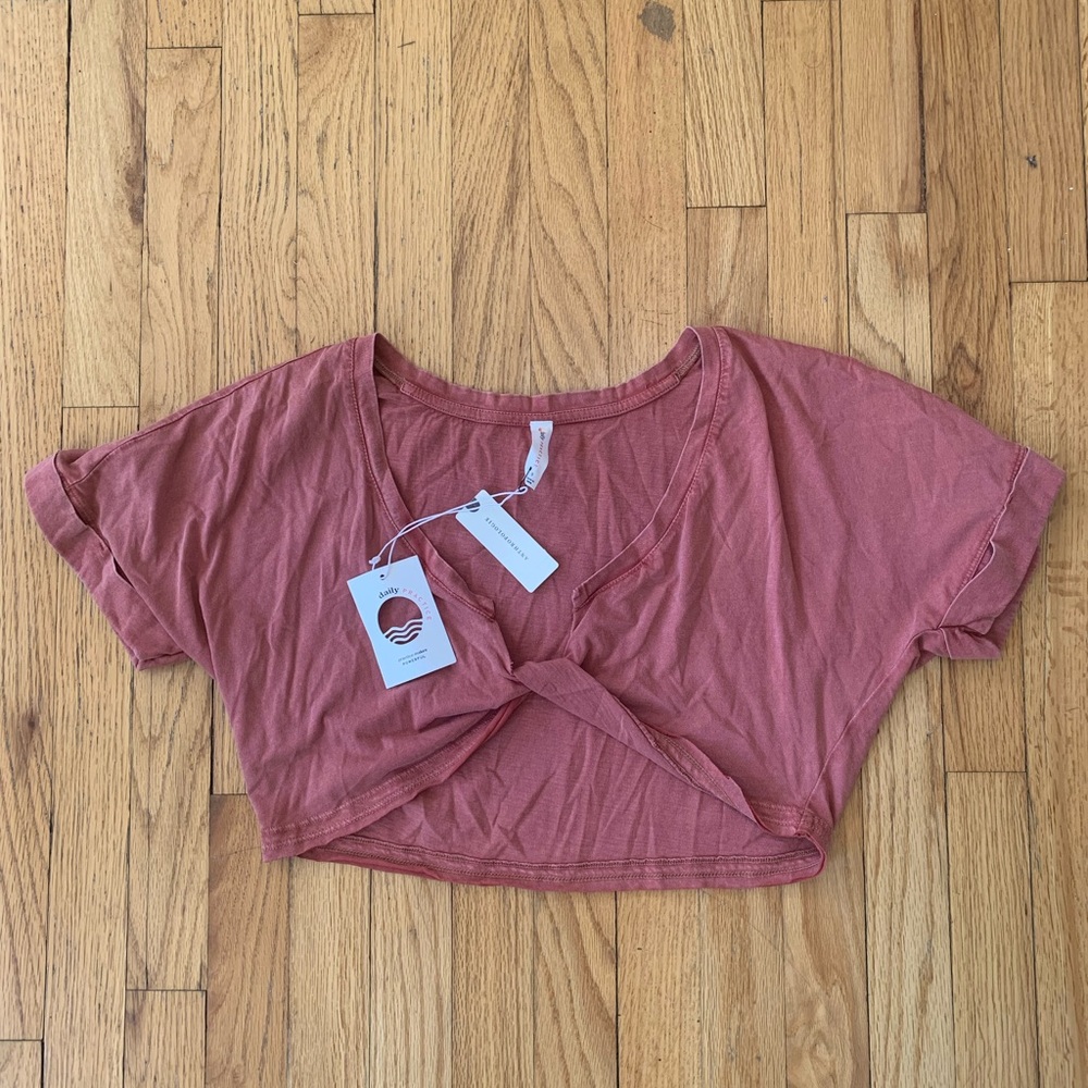 Anthropologie Crop Athleisure Sportswear Workout Yoga Top Daily Practice